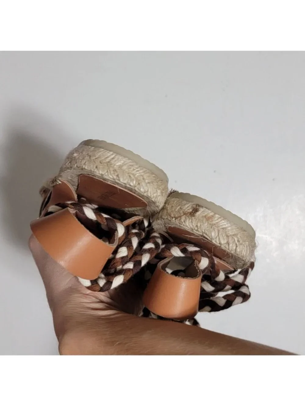NEW Free People Wander Wrap Espadrilles Boho Chic Mermaid Seashell Womens 8